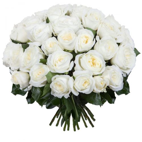 45 белых роз с доставкой по Трудовой